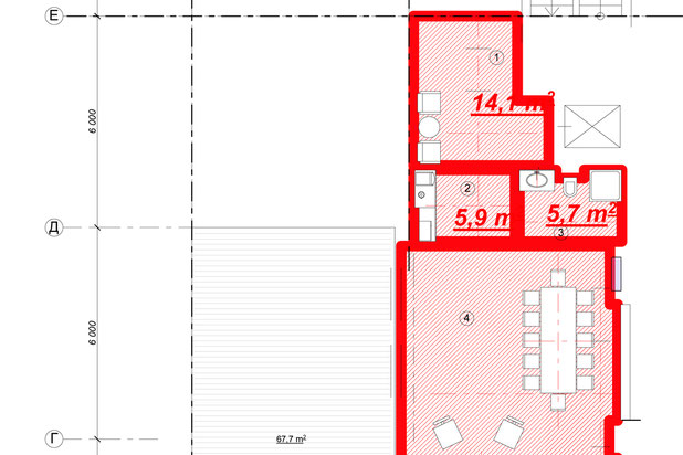 Plan de 2 niveau-amenagement-bureaux-Toulouse