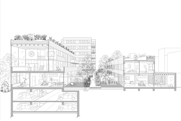 Coupe 3D-construction-logement-Saclay
