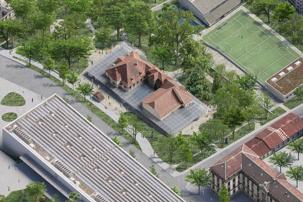 Axonométrie du projet-agrandissement_extension-autre-Lausanne