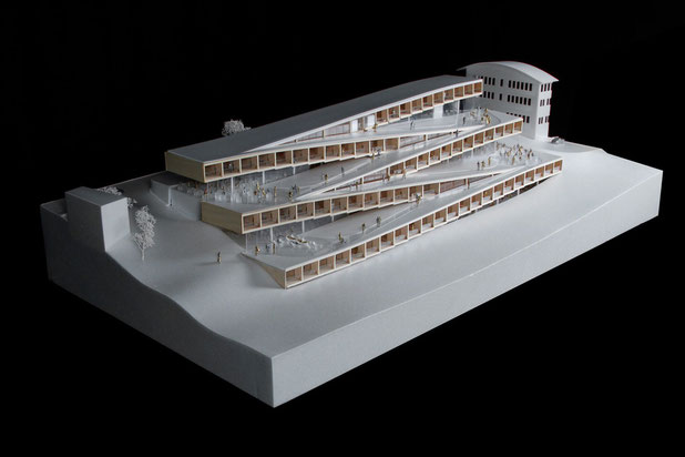 Maquette concours-construction-hotel-Le Chenit