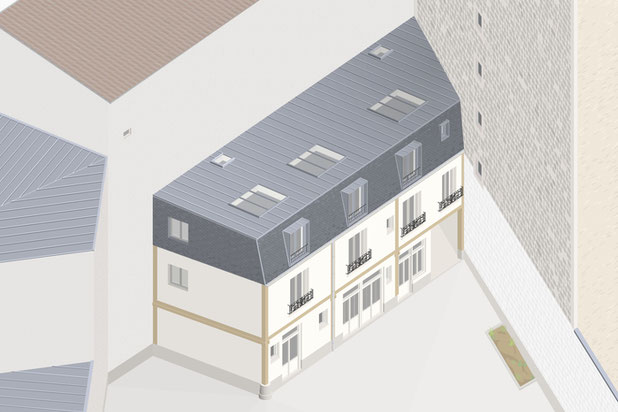 Etat projeté-surelevation-appartement-Paris