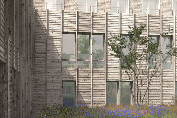 détail façades bois-agrandissement_extension-bureaux-Saint-Lô