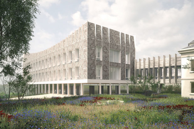 passerelle de connexion-agrandissement_extension-bureaux-Saint-Lô