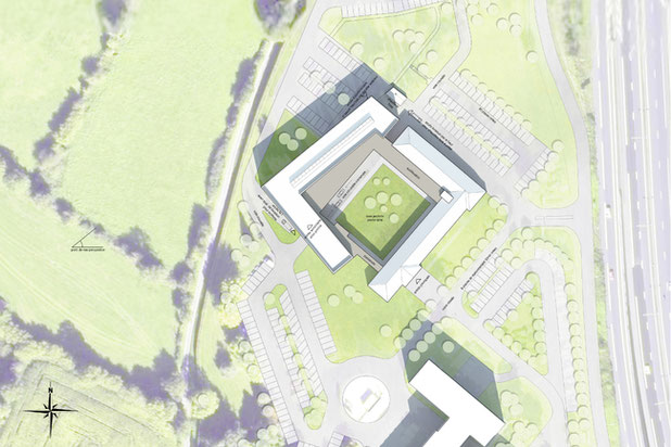 plan de masse-agrandissement_extension-bureaux-Saint-Lô
