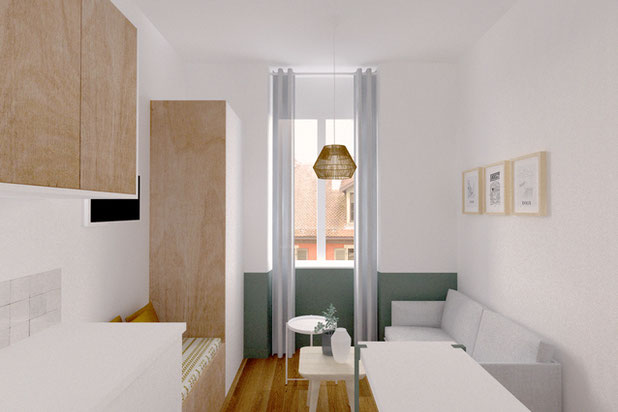 Un studio épuré et pratique-renovation-appartement-Annecy