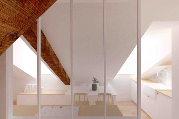 L'espace cuisine-rehabilitation-appartement-Pau