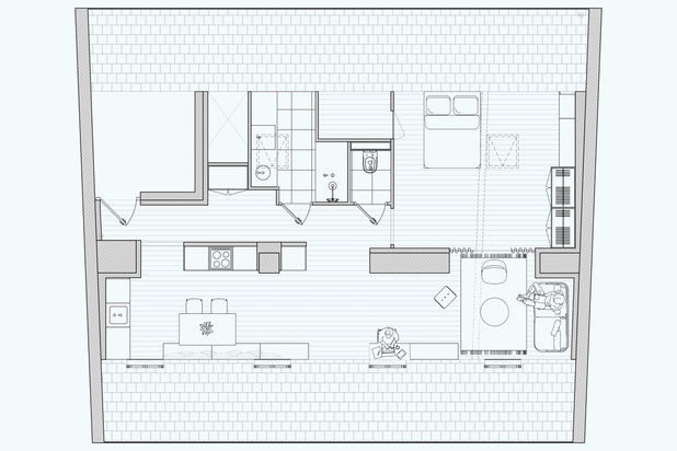 Plan implantation-rehabilitation-appartement-Pau