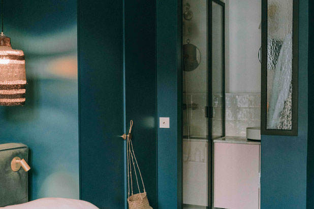 La suite parentale et sa salle d'eau-renovation-maison-Paris