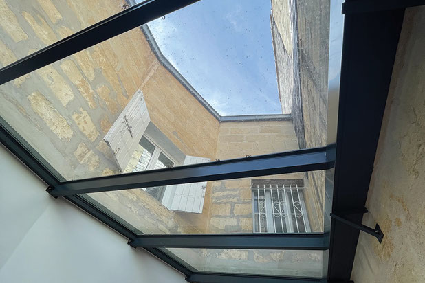 Détail de l'extension depuis l'intérieure-agrandissement_extension-maison-Bordeaux