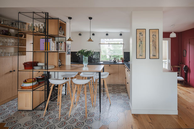 Vue générale sur la cuisine-amenagement-logement-Paris