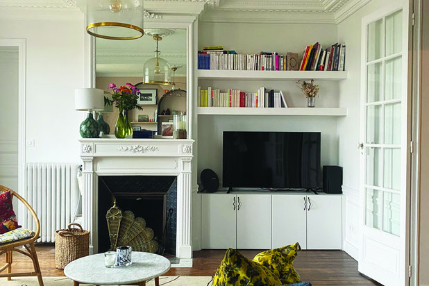 Meuble TV sur mesure-renovation-appartement-Paris