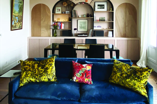 Vue du vaisselier sur mesure-renovation-appartement-Paris