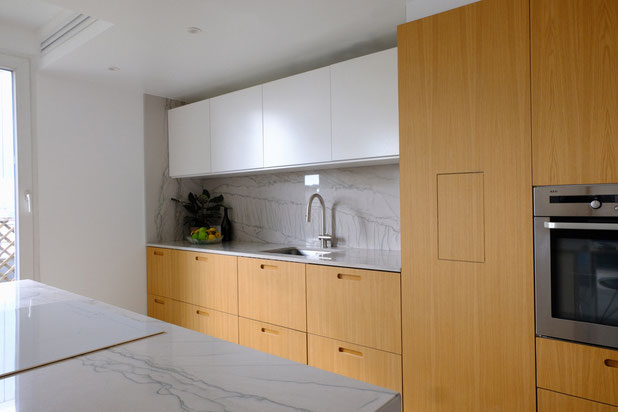 Cuisine bois et granit-renovation-appartement-Clichy