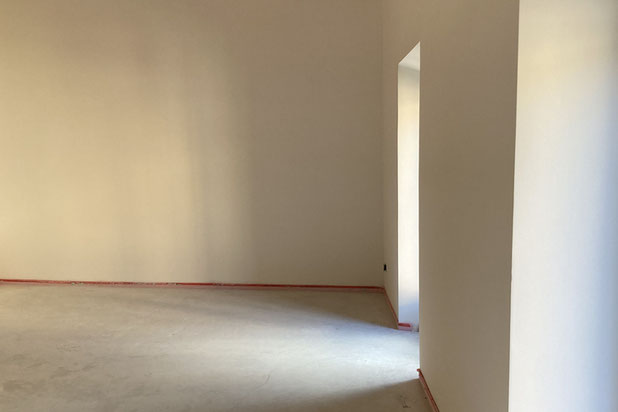 Vue du chantier en cours - pièce de vie-renovation-maison-Viterbo