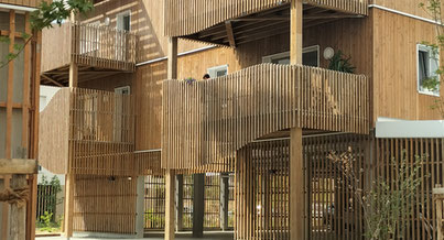 70 logements collectifs neufs en bois Maëlle Le Dantec E.I. Architecte CNOA Photo d'un projet de Construction Immeuble à Angers