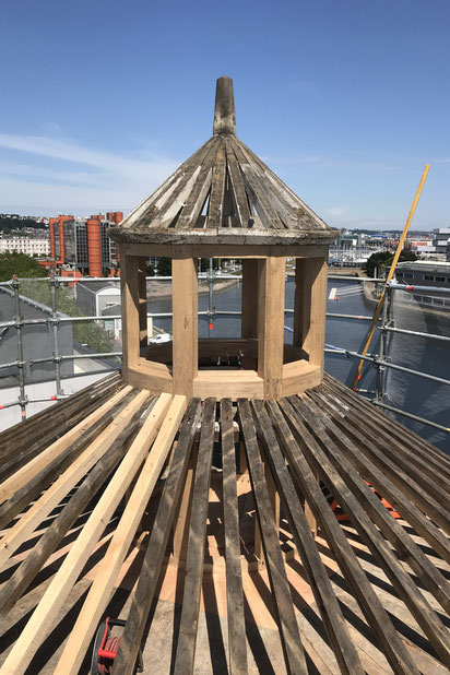 Tourelle restaurée-renovation-immeuble-Le Havre