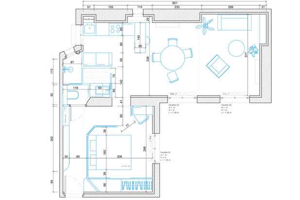 Plan projet-renovation-appartement-Paris