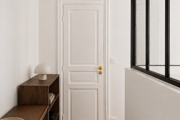 Vue du couloir d'entrée-renovation-appartement-Paris