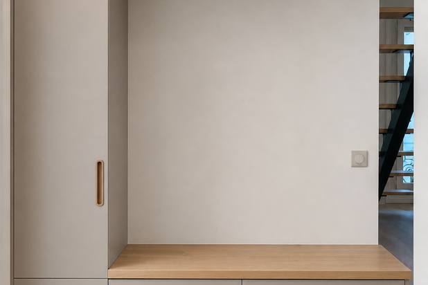 Meuble sur mesure de l'entrée-renovation-appartement-Paris