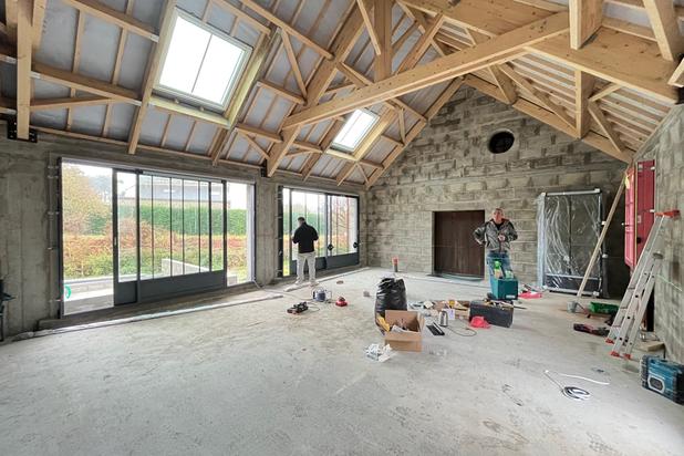 Installation des baies vitrées-construction-extension-Plouharnel