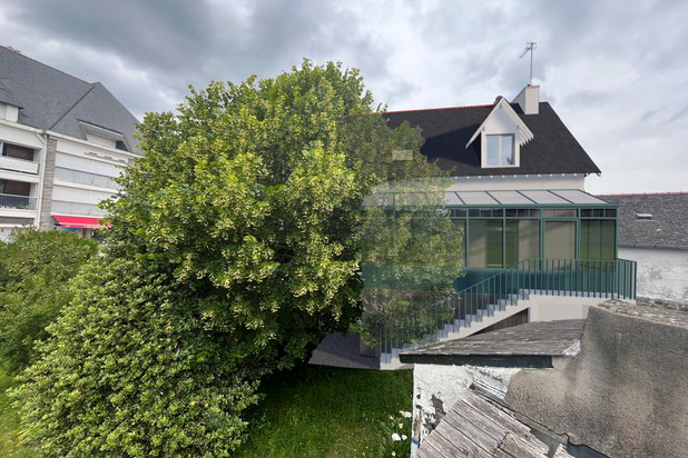 Vue depuis Jardin-rehabilitation-maison-La Trinité-sur-Mer