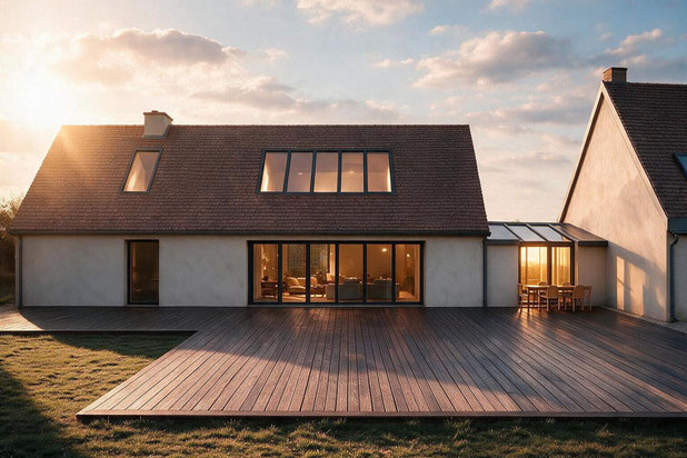 Extension ++ Vue du jardin-agrandissement_extension-maison-Gisors