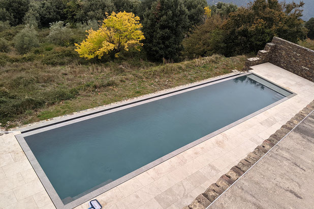 piscine miroir chauffante-agrandissement_extension-maison-Arches