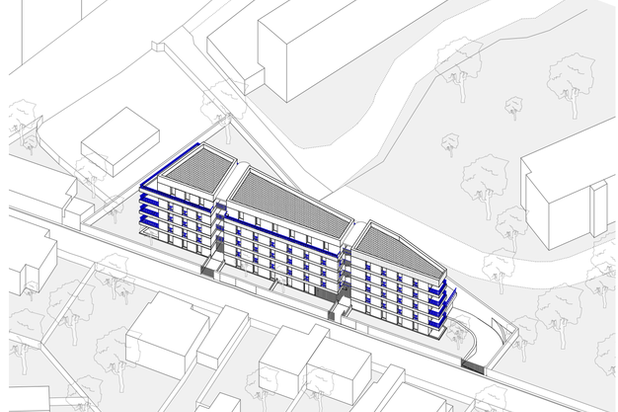 Axonmétrie générale-construction-immeuble-Marseille