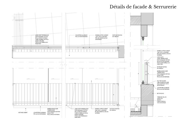 Détails de façade et serrurerie-construction-immeuble-Bordeaux