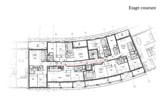 Plan des logements-construction-immeuble-Bordeaux