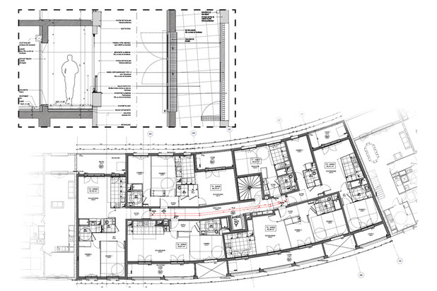 Plan et détail des logements-construction-immeuble-Bordeaux