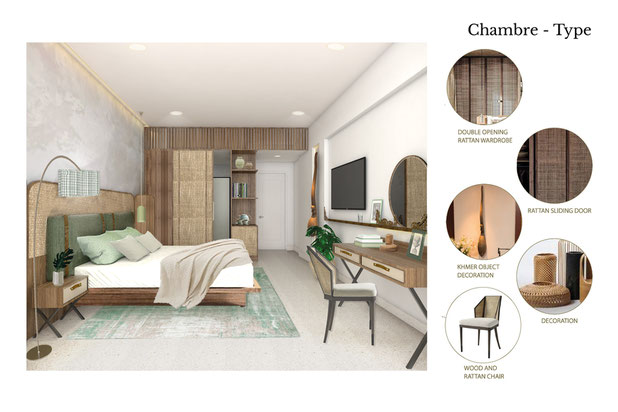 Typologie de la chambre simple-renovation-hotel-Battambang