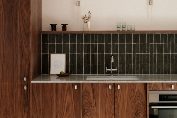 Cuisine ouverte sur le séjour-renovation-appartement-Paris