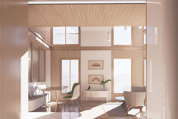 Vue depuis l'entrée-surelevation-appartement-Paris