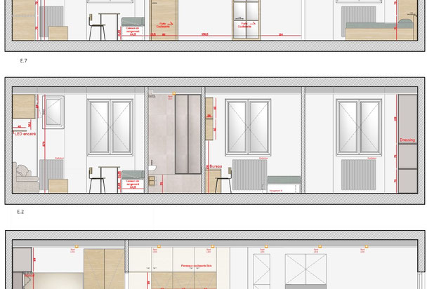 Coupes longitudinales-renovation-appartement-Pantin
