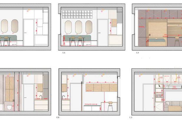 Coupes transversales-renovation-appartement-Pantin