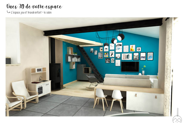 Visualisation 3D-amenagement-maison-La Chapelle-Heulin