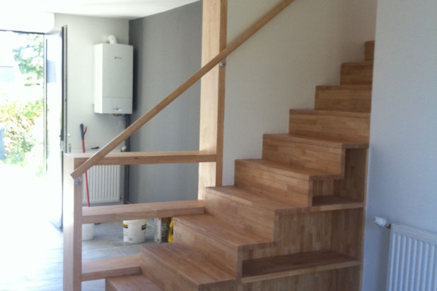 nouvel escalier-surelevation-maison-Cléguer