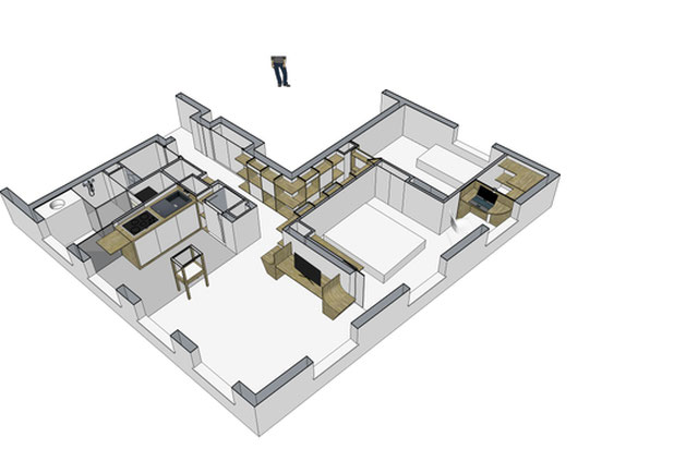 axonométrie éclatées-renovation-appartement-Nantes