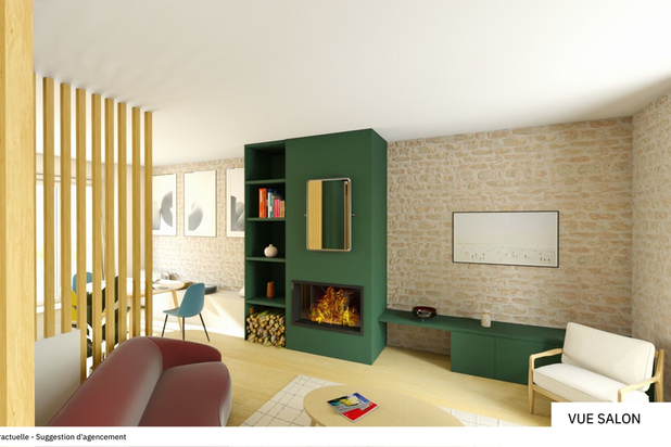 Vue de l'espace salon-amenagement-maison-Nantes