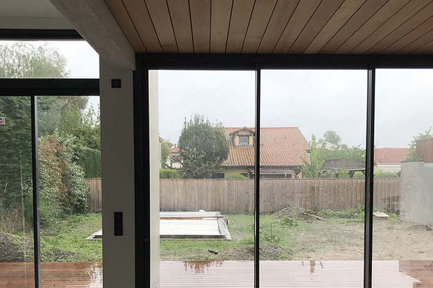 plafond red cedar-construction-maison-Le Bouscat
