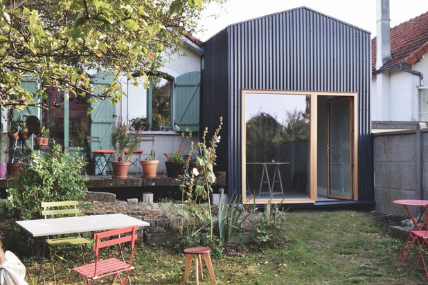 Vue depuis le jardin-construction-extension-Sucy-en-Brie