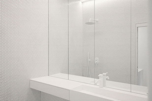 Etage - salle de bain-amenagement-appartement-Paris