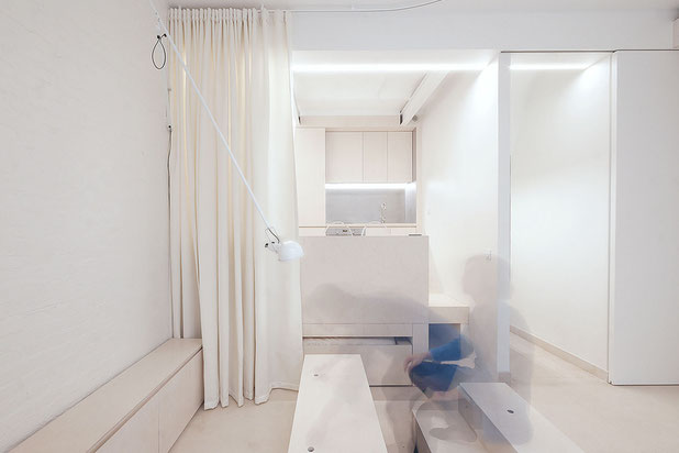 Séjour modulaire - table et assise-amenagement-appartement-Paris