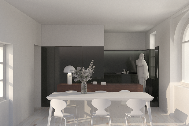 Vue sur cuisine-rehabilitation-maison-Le Mans