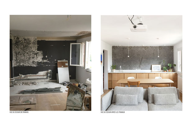 vue pendant les travaux-renovation-appartement-Lyon