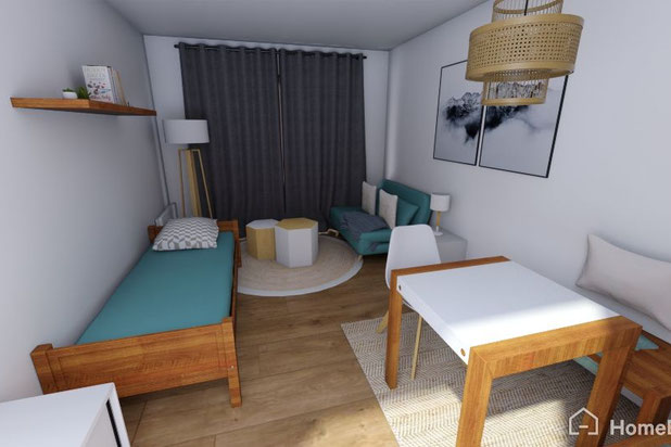 Vue de l’entrée du salon-amenagement-appartement-Villarembert