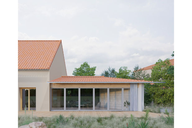 Vue-agrandissement_extension-maison-La Baule-Escoublac