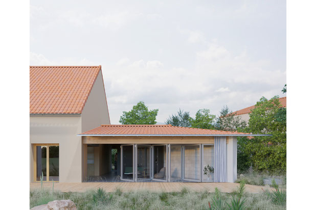 Vue-agrandissement_extension-maison-La Baule-Escoublac