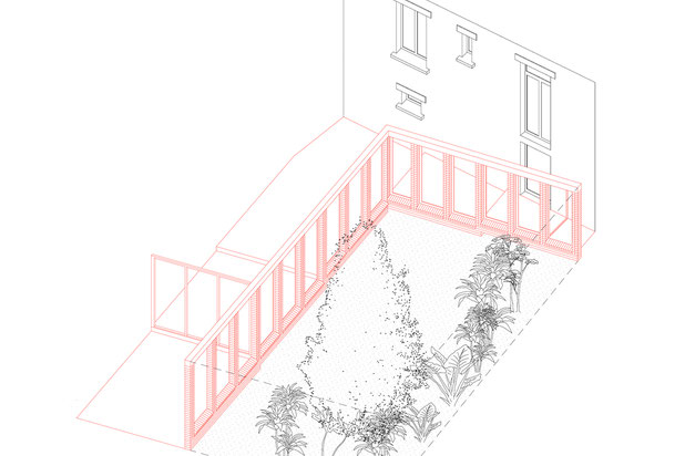 Axonométrie-agrandissement_extension-maison-Rennes